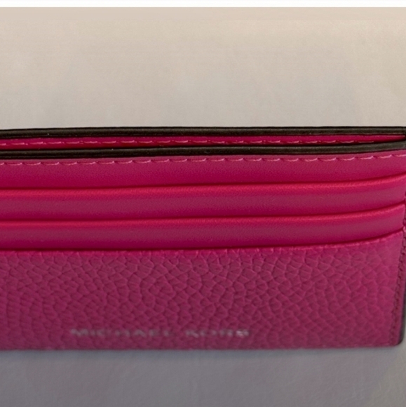Michael Kors Vibrant Pink Card Holder Size 4"×3.5" - Picture 8 of 8